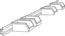 Production Basics 8306 Parts Bin Rail for 72" Wide Bench