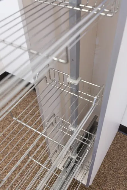 Pull Out Unit 12" Wide for Tall Pantry Modern Euro Slab Cabinet