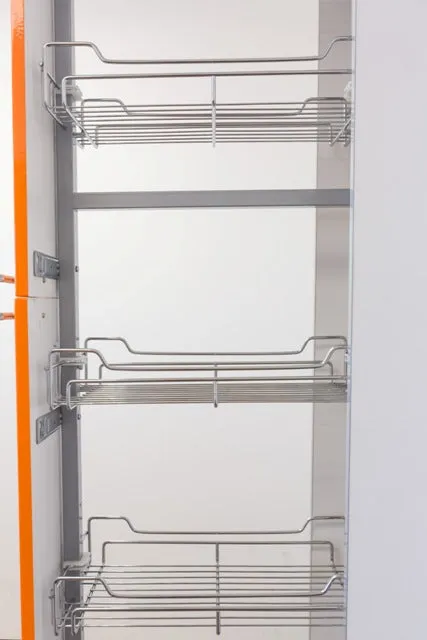 Pull Out Unit 12" Wide for Tall Pantry Modern Euro Slab Cabinet