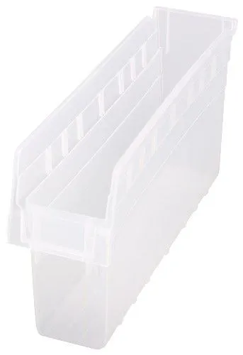 Quantum QSB803CL Clear-View Store-Max Shelf Bins, 4.38" x 17.88" x 8"