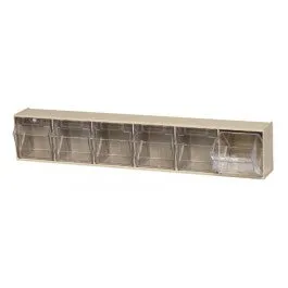 Quantum QTB306 Clear 3-5/8-Inch by 23-5/8-Inch by 4-1/2-Inch Tip Out Bin System, Ivory ; Quantum Storage Systems Tip Out Bin, Ivory, 4-1/2"H x 3-5/8"L x 23-5/8"W