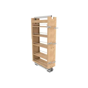Rev-A-Shelf / 448-TPF43-8-1 / Wood Tall Cabinet Pullout Pantry Organizer w/ Soft-Close