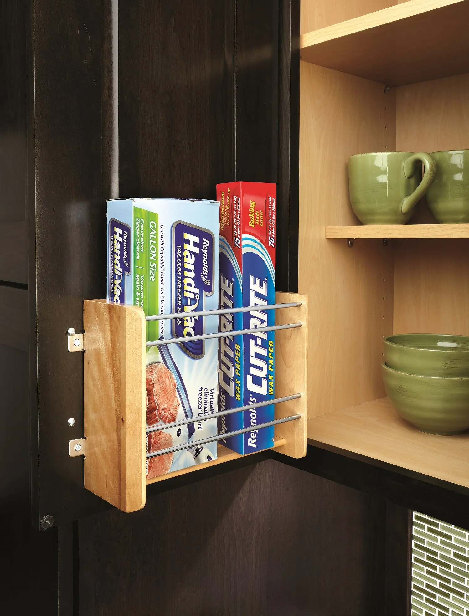 Rev-A-Shelf Vertical Multi-Foil Wrap Holder For 15" Cabinet 4WFR-15-1