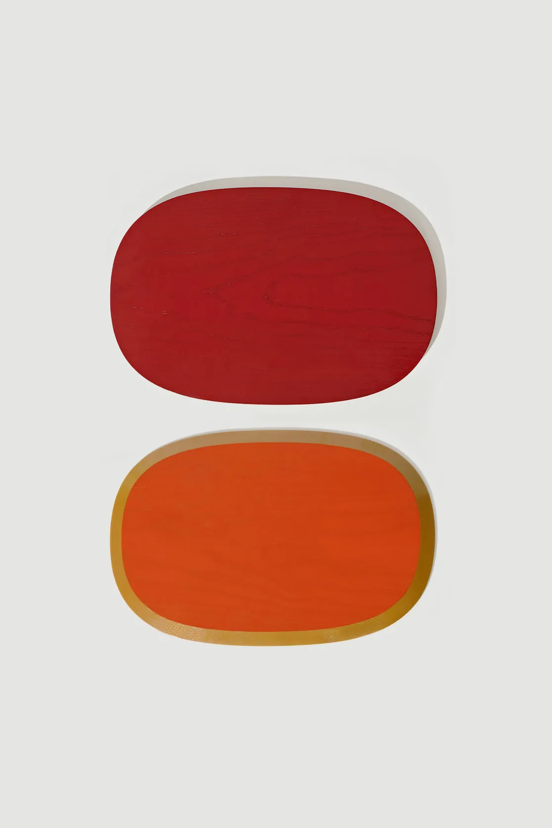 Reversible Ottchil (Korean Lacquer) Serving Platter - M / Red