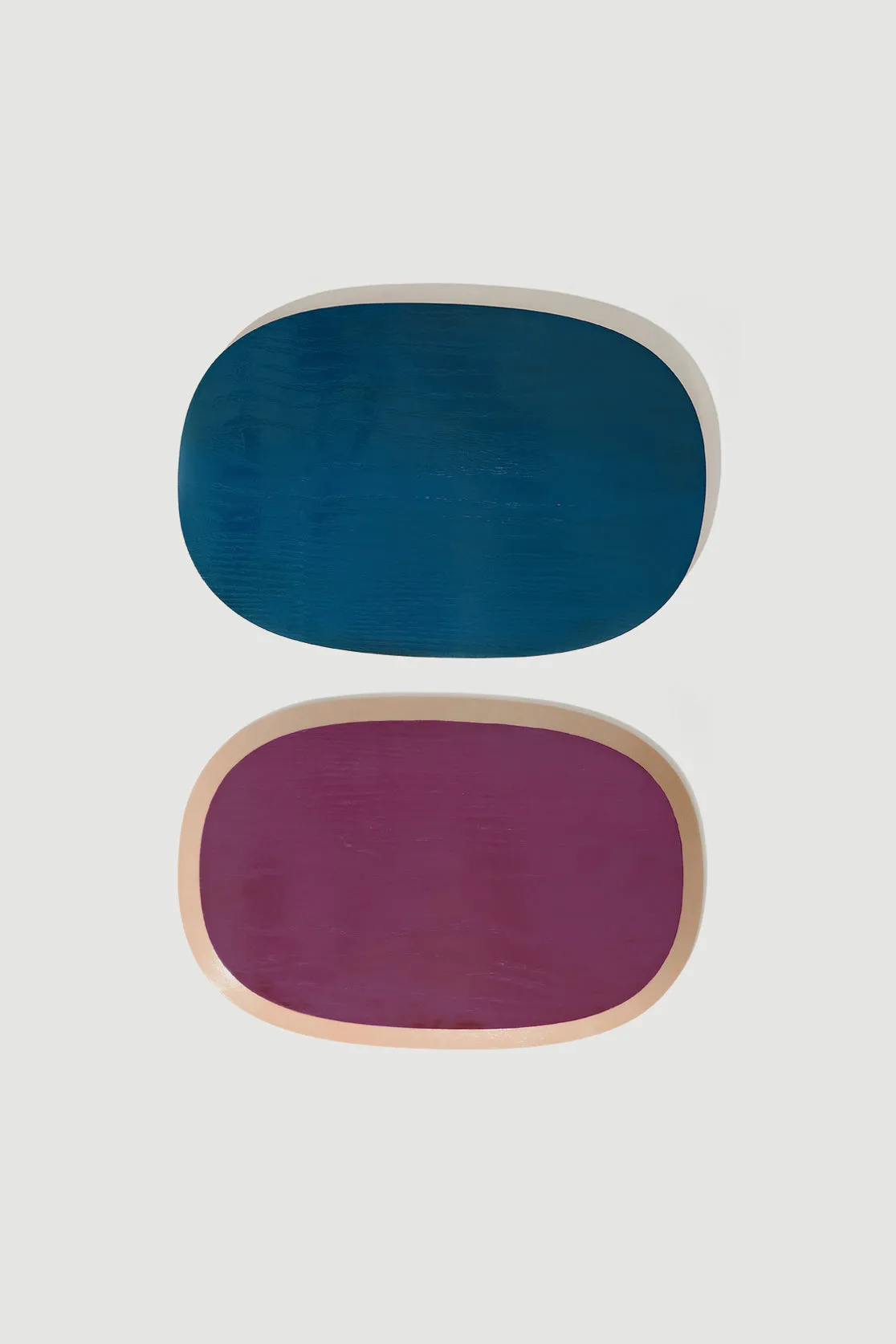 Reversible Ottchil (Korean Lacquer) Serving Platter - M / Tealblue