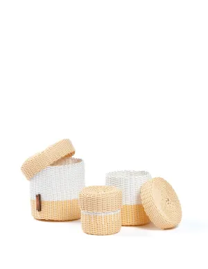 round 'catch all' with lid ~ nesting, set of three (CUSTOM order)