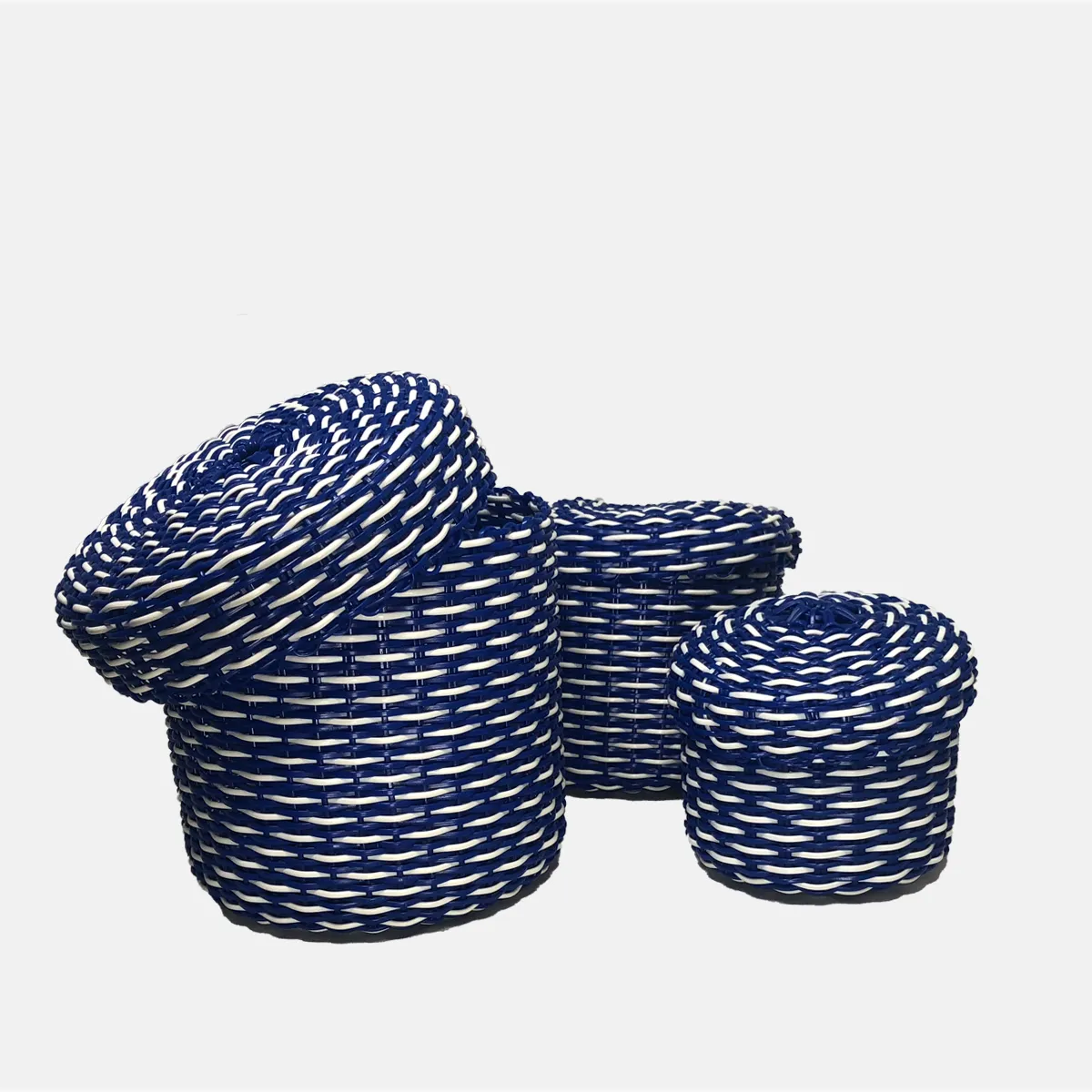 round 'catch all' with lid ~ nesting, set of three (CUSTOM order)