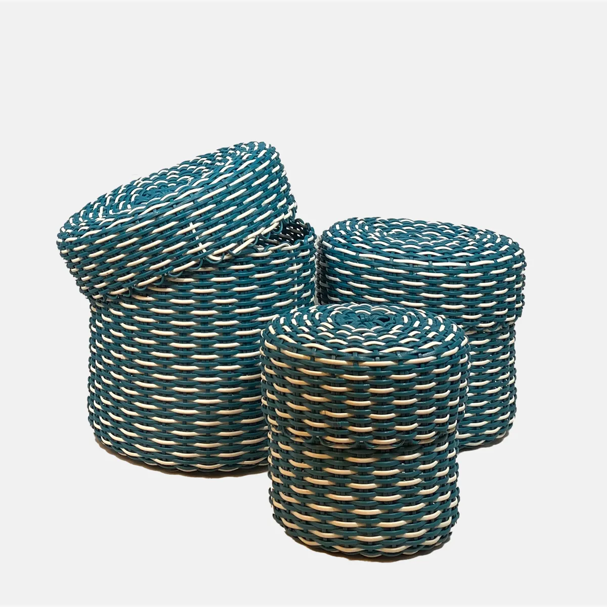 round 'catch all' with lid ~ nesting, set of three (CUSTOM order)