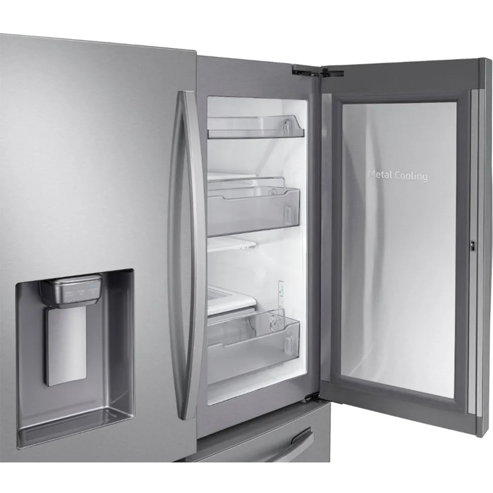 Samsung - 27.8 cu. ft. 4 Door French Door Refrigerator with Food Showcase -Resistant Stainless Steel
