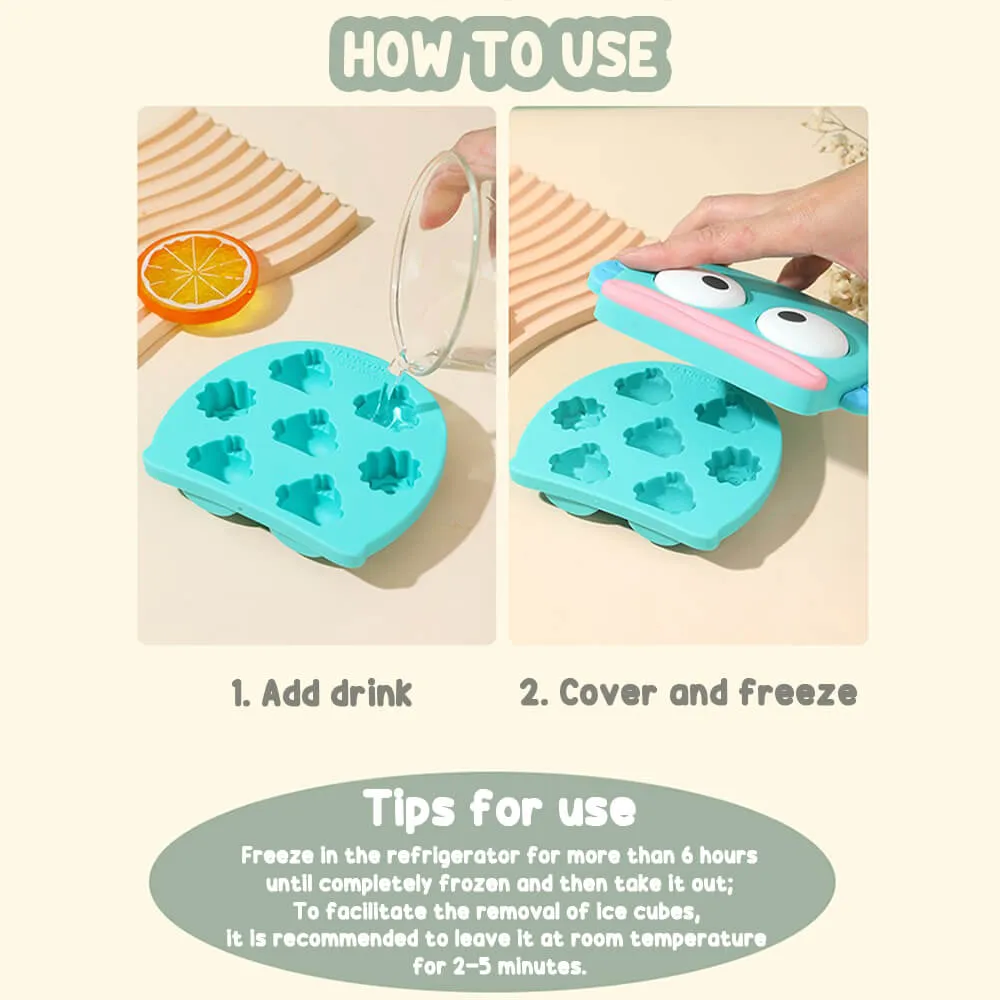 Sanrio Face Silicone Ice Cube Trays With Lid