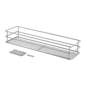 Slim Pull-Out Pantry Basket Silver