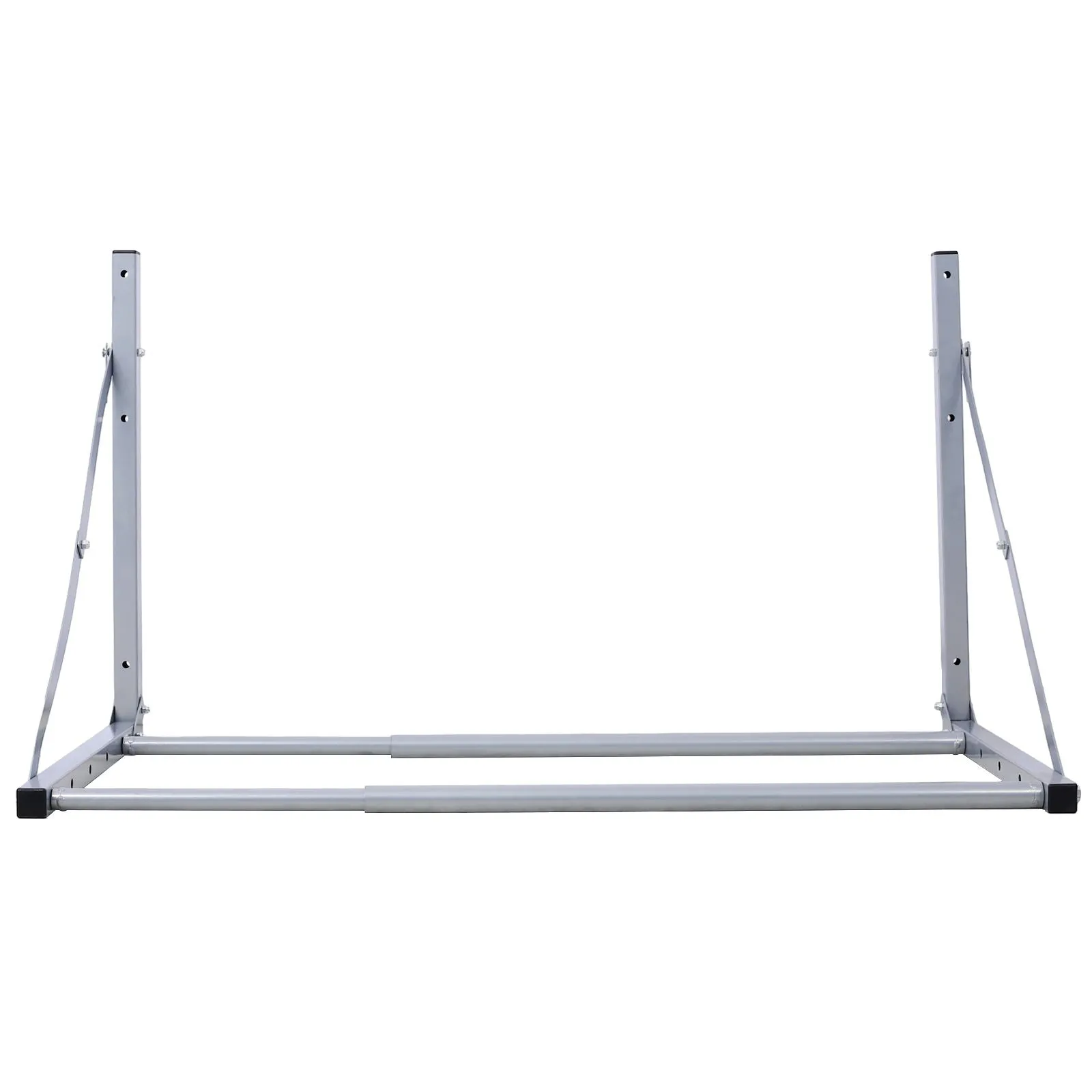 Wall-Mounted Folding Tire Storage, 30.5 To 50.5" Wide, Supports 300 Pounds - Silver