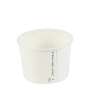 White Compostable Soup Container 16oz - 500 Pack