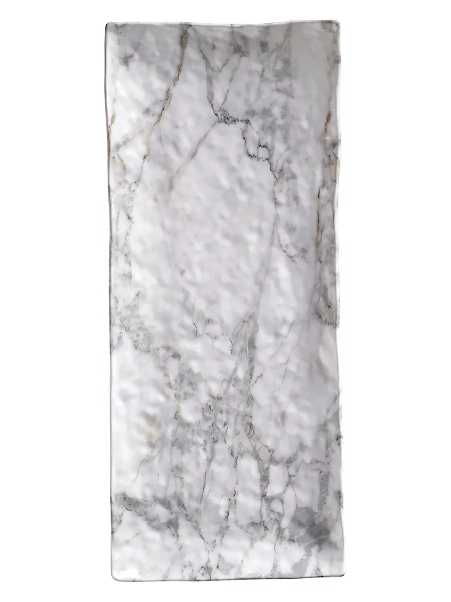 White Marble Melamine Loaf Tray