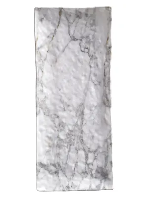 White Marble Melamine Loaf Tray