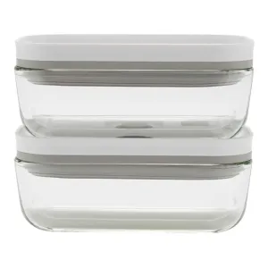 ZWILLING Fresh & Save 2-pc Small Vacuum Container, Glass, Grey